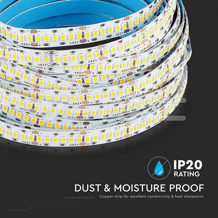 V-TAC VT-21321 LED Лента SAMSUNG Чип 2835 240/1 24V IP20 4000K