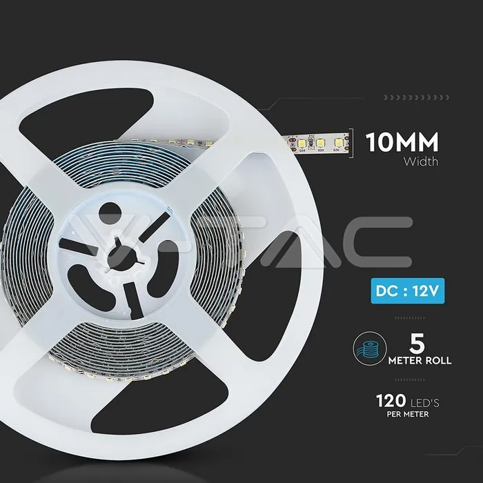 V-TAC VT-21324 LED Лента SAMSUNG Чип 2835 120/1 12V IP20 4000K