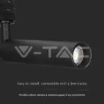 V-TAC VT-21361 15W LED Прожектор Релсов Монтаж SAMSUNG Чип Черен 5000K