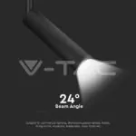 V-TAC VT-21361 15W LED Прожектор Релсов Монтаж SAMSUNG Чип Черен 5000K