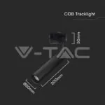 V-TAC VT-21361 15W LED Прожектор Релсов Монтаж SAMSUNG Чип Черен 5000K