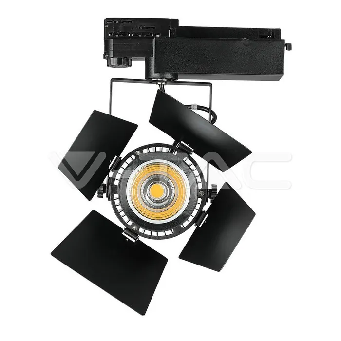 V-TAC VT-21371 33W LED Прожектор Релсов Монтаж SAMSUNG Чип Черен 3000K