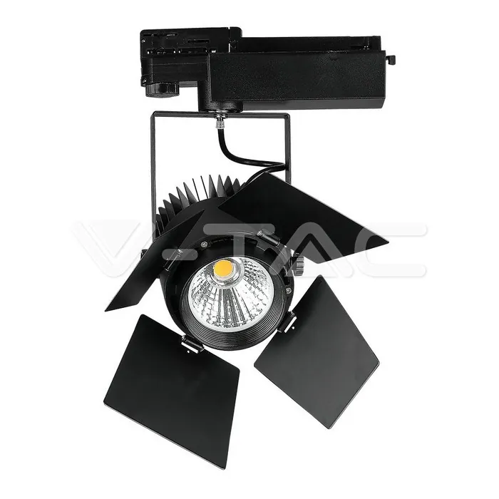 V-TAC VT-21371 33W LED Прожектор Релсов Монтаж SAMSUNG Чип Черен 3000K