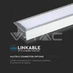 V-TAC VT-21380 LED Линейно   SAMSUNG Чип 40W За Вграждане Сребърно Тяло 4000К 1211x70x35mm