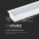 V-TAC VT-21381 LED Линейно   SAMSUNG Чип 40W За Вграждане Бяло Тяло 4000К 1211x70x35mm