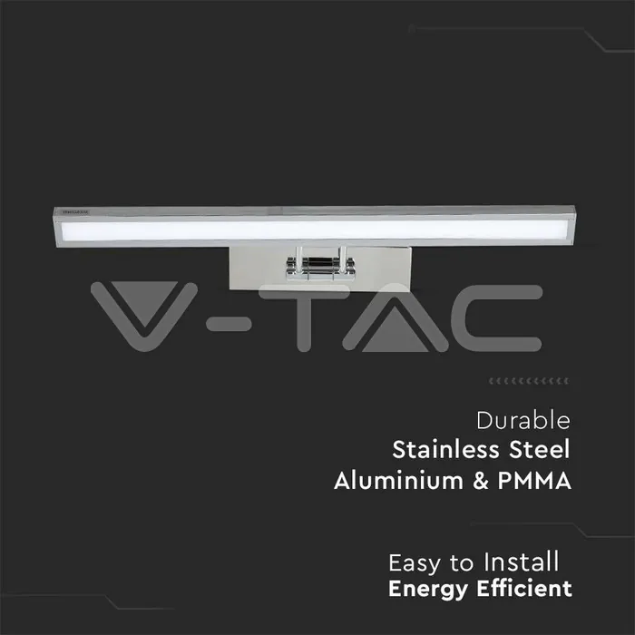 V-TAC VT-213984 8W LED Лампа за Картина Подвижна Хром ф455 3000К