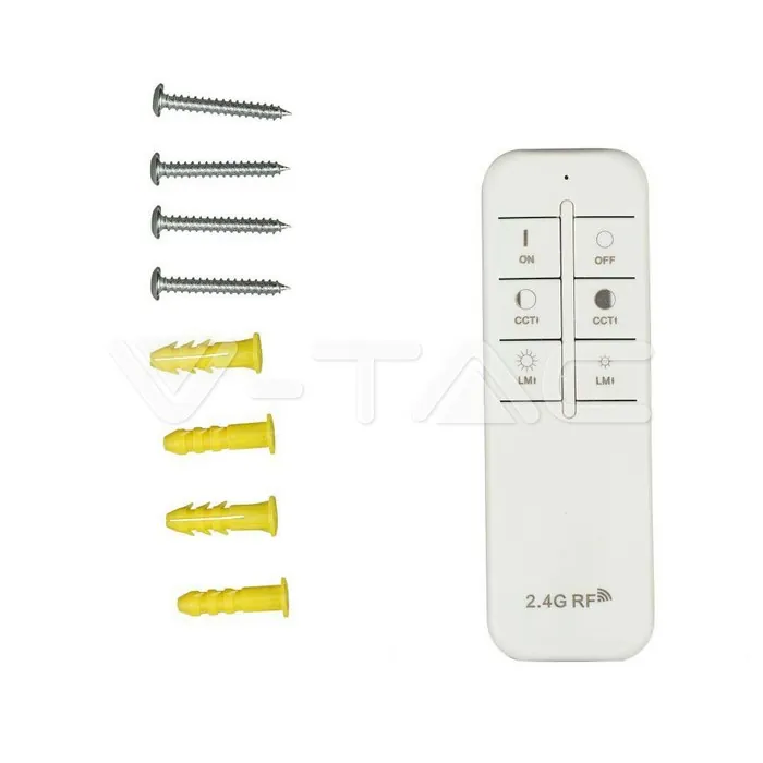 V-TAC VT-213959 38W Пендел/Плафон Кръг 3 Цветен D:600*H:2000 Димиращ Бял