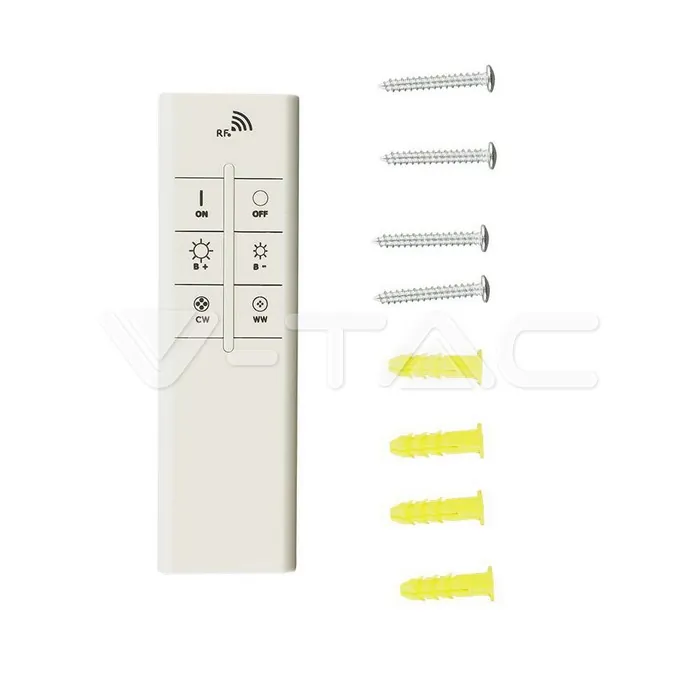V-TAC VT-213966 22W Пендел/Плафон Кръг 3 Цветен D:300*H:800 Димиращ Бял