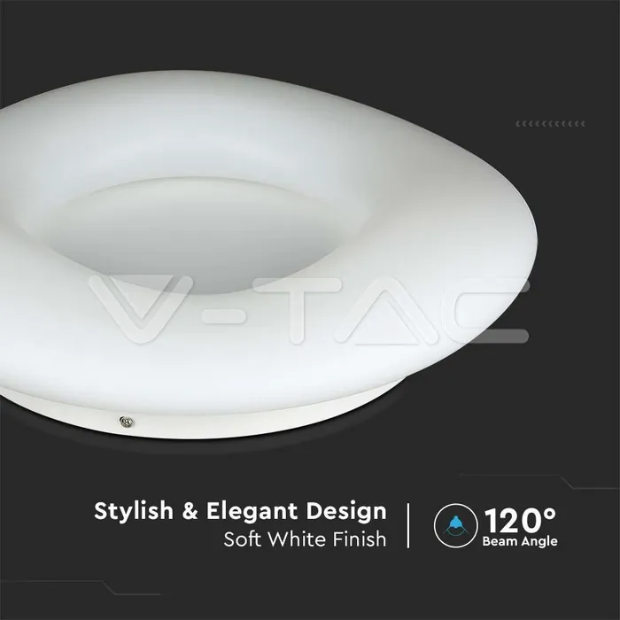 V-TAC VT-213966 22W Пендел/Плафон Кръг 3 Цветен D:300*H:800 Димиращ Бял