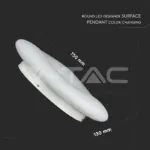 V-TAC VT-213969 80W Пендел/Плафон Кръг 3 Цветен D:750*H:120 Димиращ Бял