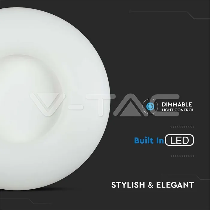 V-TAC VT-213969 80W Пендел/Плафон Кръг 3 Цветен D:750*H:120 Димиращ Бял