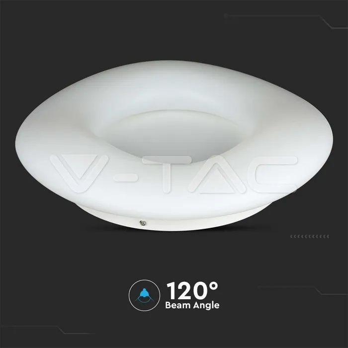 V-TAC VT-213969 80W Пендел/Плафон Кръг 3 Цветен D:750*H:120 Димиращ Бял