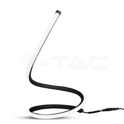 V-TAC VT-2140311 12W LED Настолна Лампа Извита Кабел - Ключ 3000К Черна