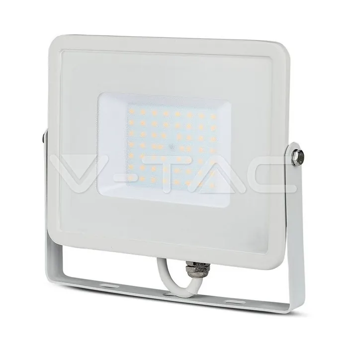 V-TAC VT-21411 50W LED Прожектор SAMSUNG Чип SMD G2 Бяло Тяло 6400К