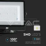 V-TAC VT-21414 100W LED Прожектор SAMSUNG Чип G2 SMD Черно Тяло 6400К