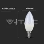 V-TAC VT-2142411 LED Крушка 4.5W E14 Кендъл 6500K