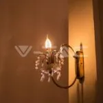 V-TAC VT-214308 LED Крушка 4W Filament E14 Кендъл Спирала Пламък 3000K