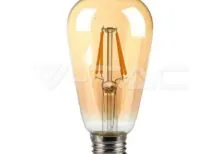 V-TAC VT-214361 LED Крушка 4W Filament E27 ST65 Амбър 3000K