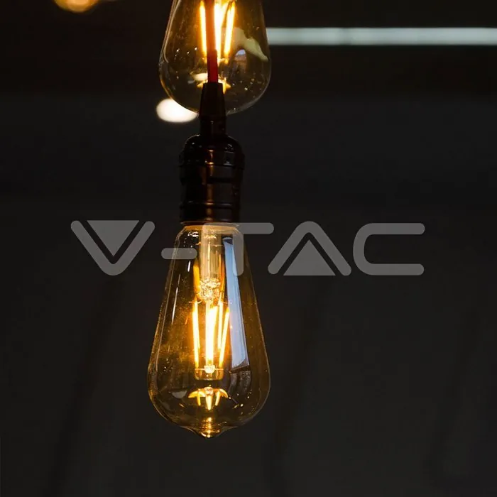 V-TAC VT-214362 LED Крушка 6W Filament E27 ST64 Амбър 2200K