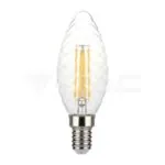 V-TAC VT-214367 LED Крушка 4W Filament E14 Кендъл Спирала Димиращ 3000K
