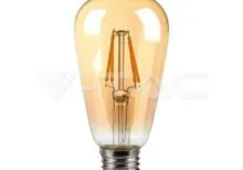 V-TAC VT-214421 LED Крушка 8W Filament E27 ST64 Амбър 2200K