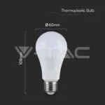 V-TAC VT-214456 LED Крушка 17W E27 A65 Термо Пластик 3000K