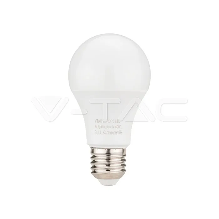 V-TAC VT-214459 LED Крушка 8.5W E27 A60 Пластик Сензор 3000K