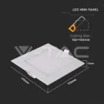 V-TAC VT-214867 12W LED Premium Панел Квадрат 4000K
