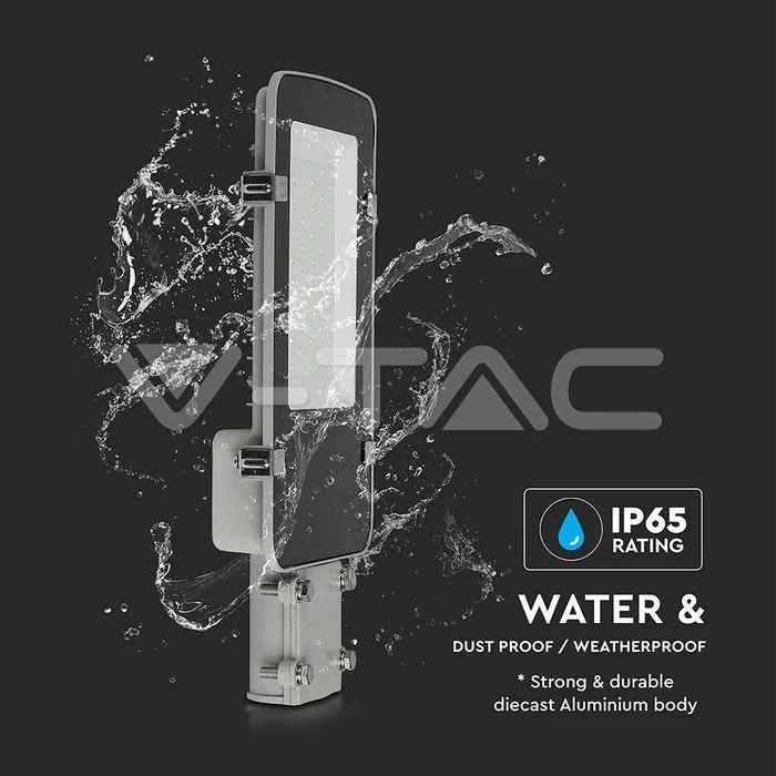 V-TAC VT-215251 LED Улична Лампа SAMSUNG ЧИП - 30W Сиво Тяло 4000K 5 Години Гаранция