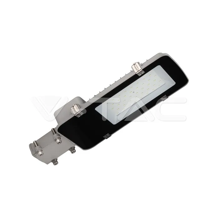 V-TAC VT-215261 LED Улична Лампа SAMSUNG ЧИП - 30W Сиво Тяло 6500K 5 Години Гаранция