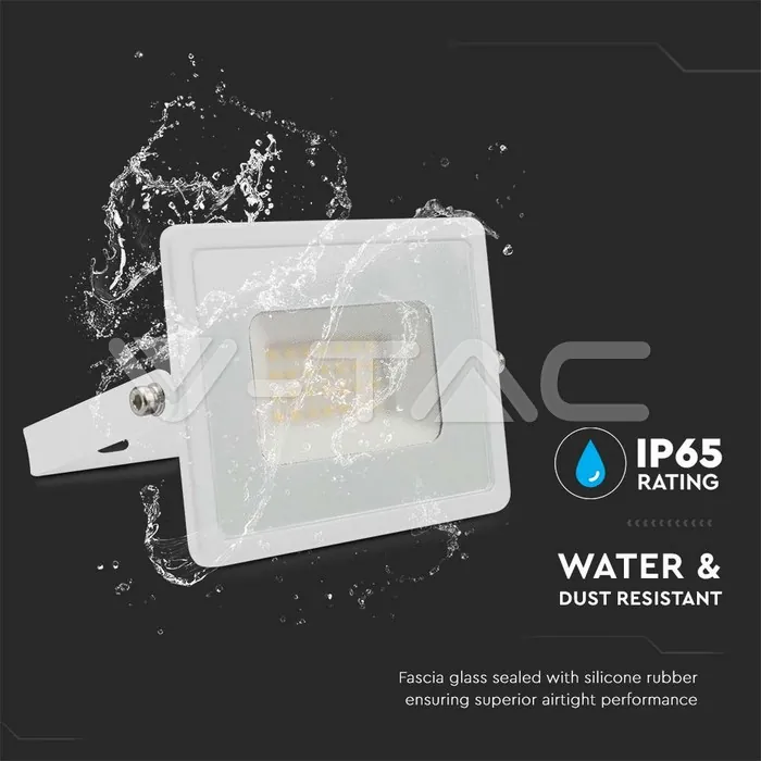 V-TAC VT-215955 30W LED Прожектор Е-Series G2 Бяло Тяло 3000K