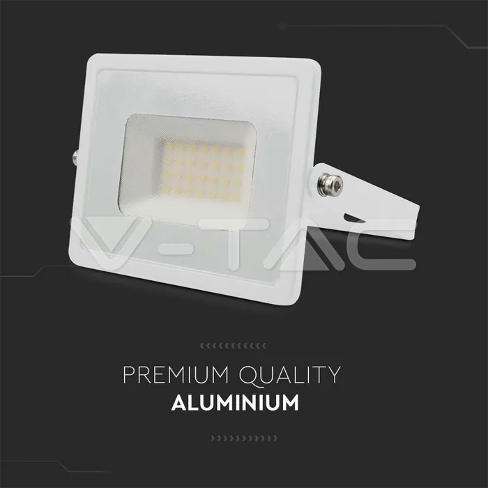 V-TAC VT-215957 30W LED Прожектор Е-Series G2 Бяло Тяло 6500K