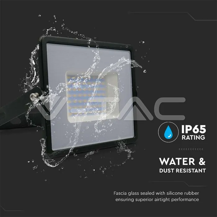 V-TAC VT-215958 50W LED Прожектор Е-Series G2 Черно Тяло 3000K