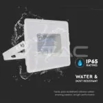 V-TAC VT-215962 50W LED Прожектор Е-Series G2 Бяло Тяло 4000K