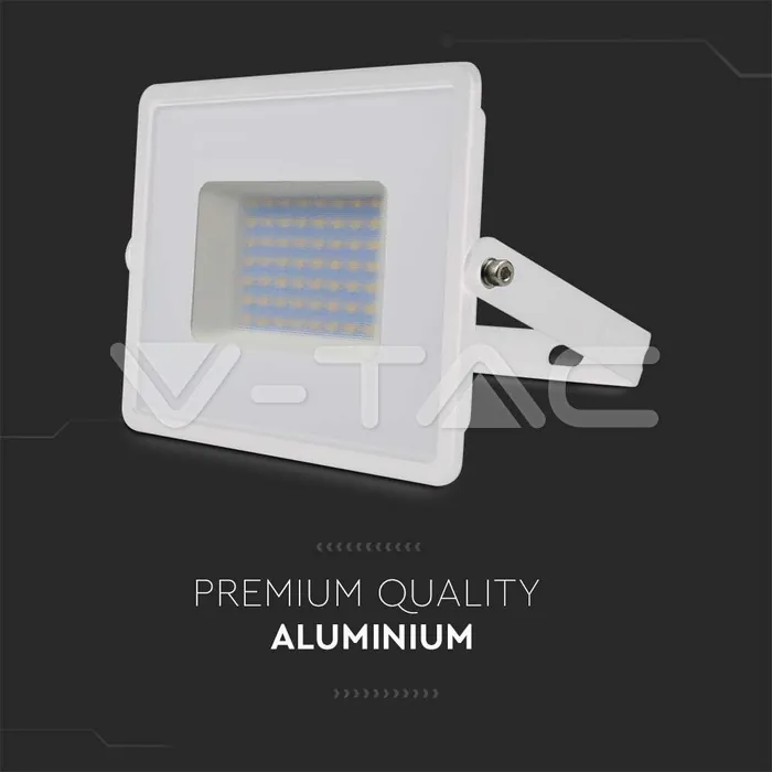 V-TAC VT-215962 50W LED Прожектор Е-Series G2 Бяло Тяло 4000K