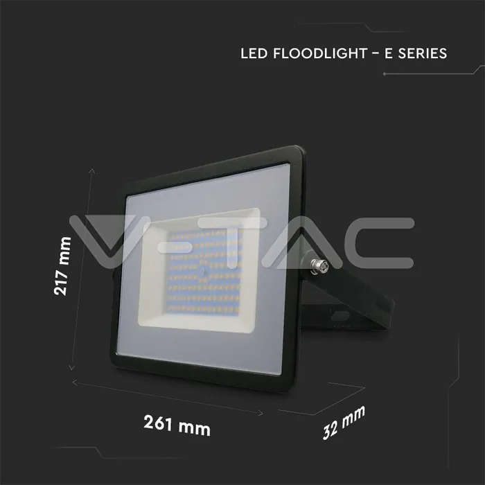 V-TAC VT-215966 100W LED Прожектор Е-Series G2 Черно Тяло 6500K
