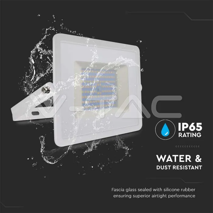 V-TAC VT-215968 100W LED Прожектор Е-Series G2 Бяло Тяло 4000K