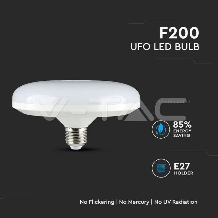 V-TAC VT-218 LED Крушка SAMSUNG Чип 24W E27 UFO F200 6400K