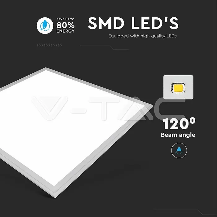 V-TAC VT-2160246 LED Панел 40W 600 x 600 mm 4500K Вкл. Драйвер 6бр./СЕТ