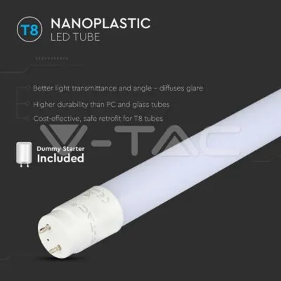 V-TAC VT-216262 LED Пура T8 14W 90 см Nano Пластик 6500K