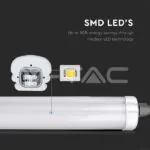 V-TAC VT-216283 LED Влагозащитено тяло AL/PC G-Серия 600mm 18W 4500K