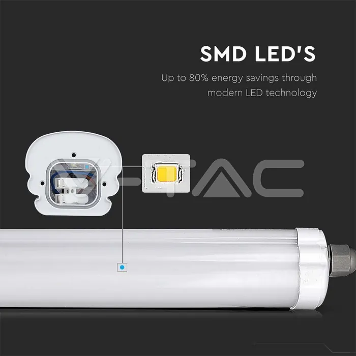 V-TAC VT-216283 LED Влагозащитено тяло AL/PC G-Серия 600mm 18W 4500K