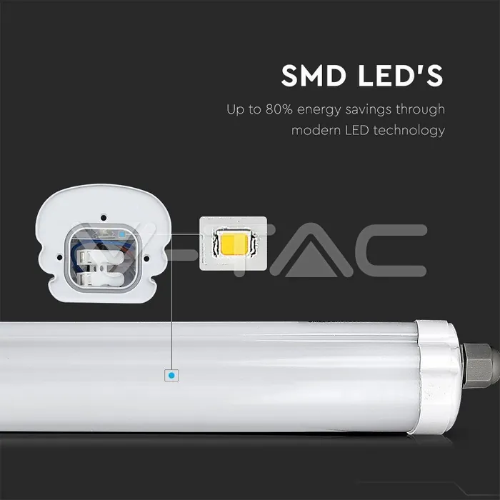 V-TAC VT-216285 LED Влагозащитено тяло AL/PC G-Серия 1200mm 36W 4500K 120lm/W