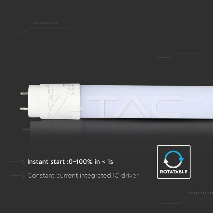 V-TAC VT-216309 LED Пура T8 22W 150 см Nano Пластик 4000K Неротационна