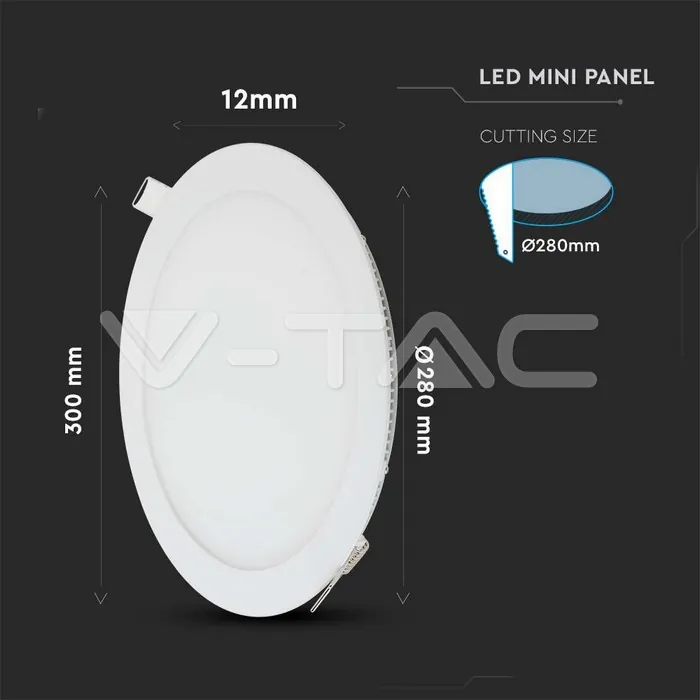 V-TAC VT-216429 30W LED Premium Панел Кръг 6400K