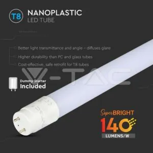 V-TAC VT-216482 LED Пура Т8 15W 150 см Nano Пластик 6500K 160lm/W