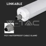 V-TAC VT-216486 LED Влагозащитено тяло X-Серия 1200mm 24W 6500K 160lm/W