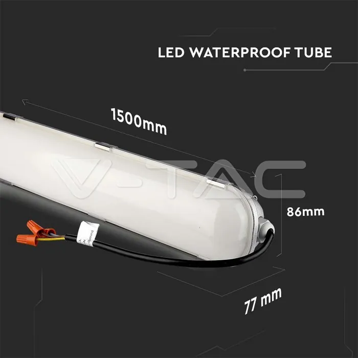 V-TAC VT-21677 LED Влагозащитено Тяло SAMSUNG Чип 150см 60W 6000K 120 lm/W
