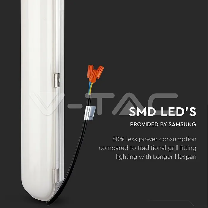 V-TAC VT-21677 LED Влагозащитено Тяло SAMSUNG Чип 150см 60W 6000K 120 lm/W