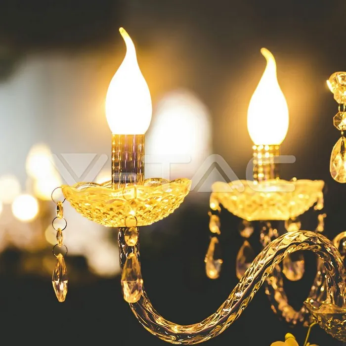 V-TAC VT-217114 LED Крушка 4W Filament E14 Кендъл Амбър 2200K